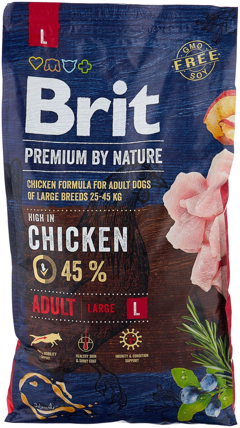 Корм для собак Brit Premium by nature курица 8 кг