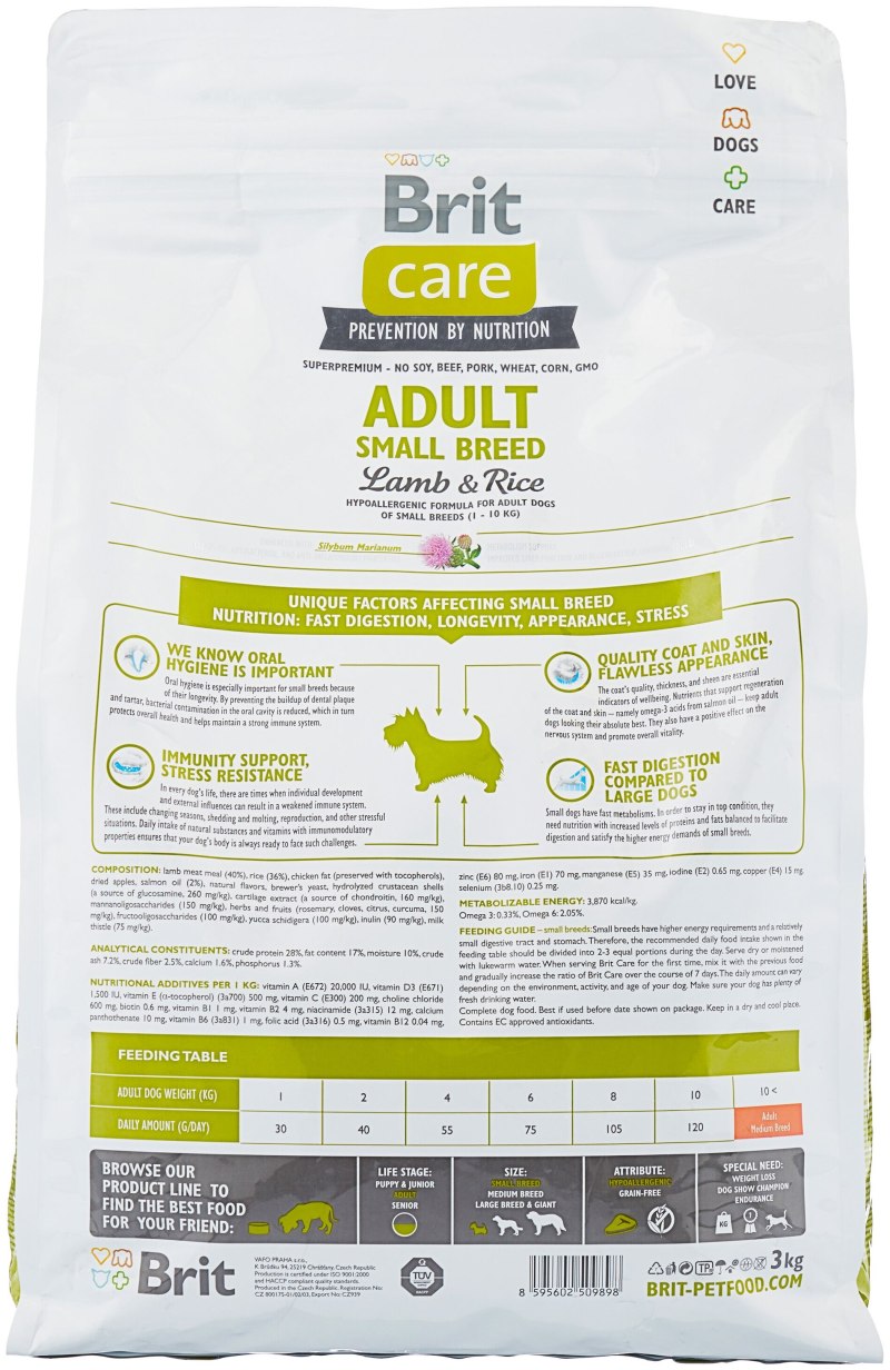 Brit Adult small корм для собак сухой