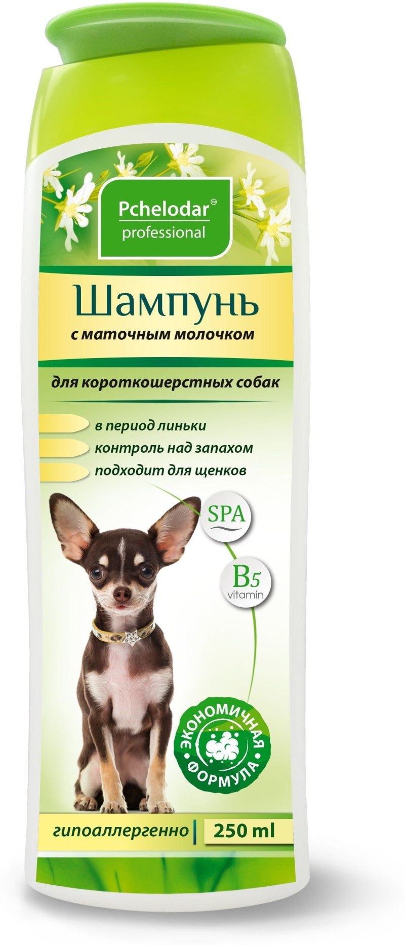 Шампунь Пчелодар с маточным молочком для короткошерстных кошек 250мл