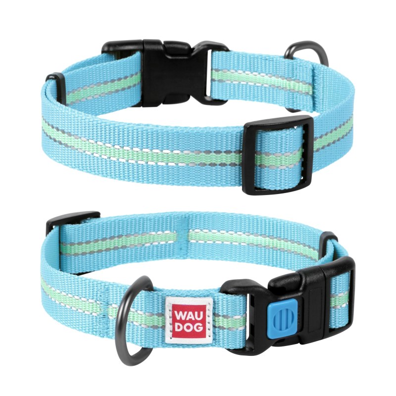 Ошейник Wau Dog nylon светонакопительный (20 мм) 24-40 см