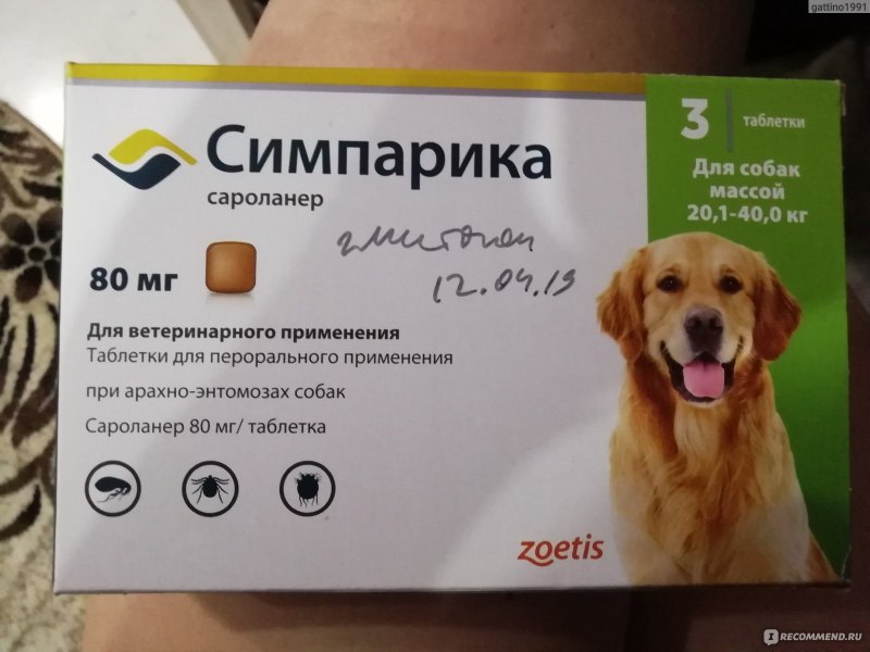 Симпарика капли для собак