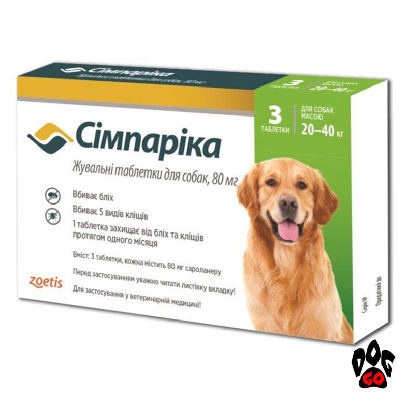 Симпарика таблетка для собак