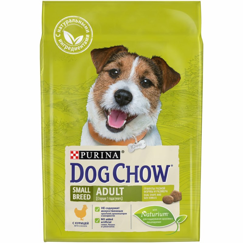 Сухой корм Dog Chow small Breed для собак мелких пород курица, 800 г