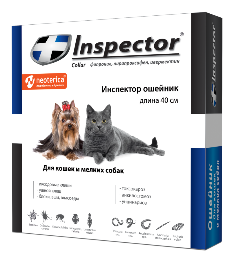 Inspector total k капли от блох, клещей и гельминтов для кошек от 4 до 8 кг