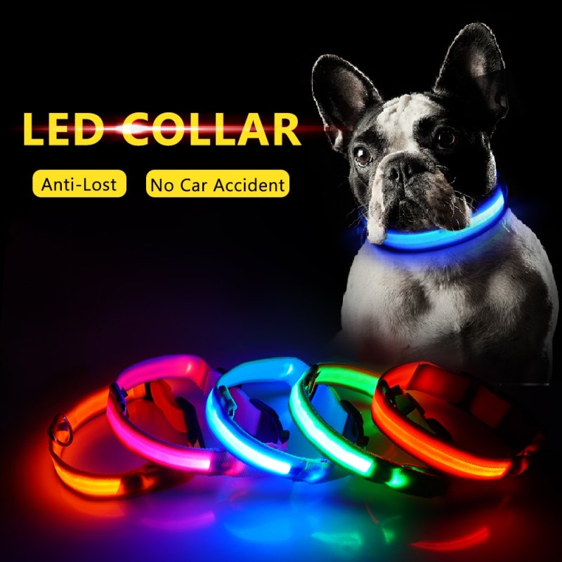 Ошейник led светодиодный. Зарядка через USB.