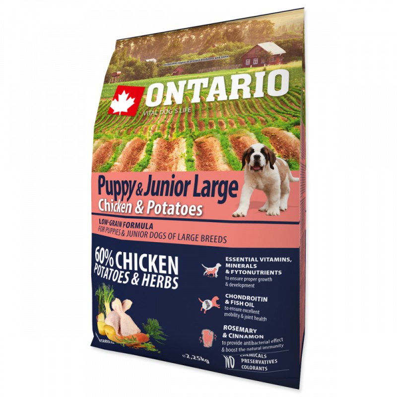 Корм для собак Ontario (12 кг) Senior large Chicken & Potatoes