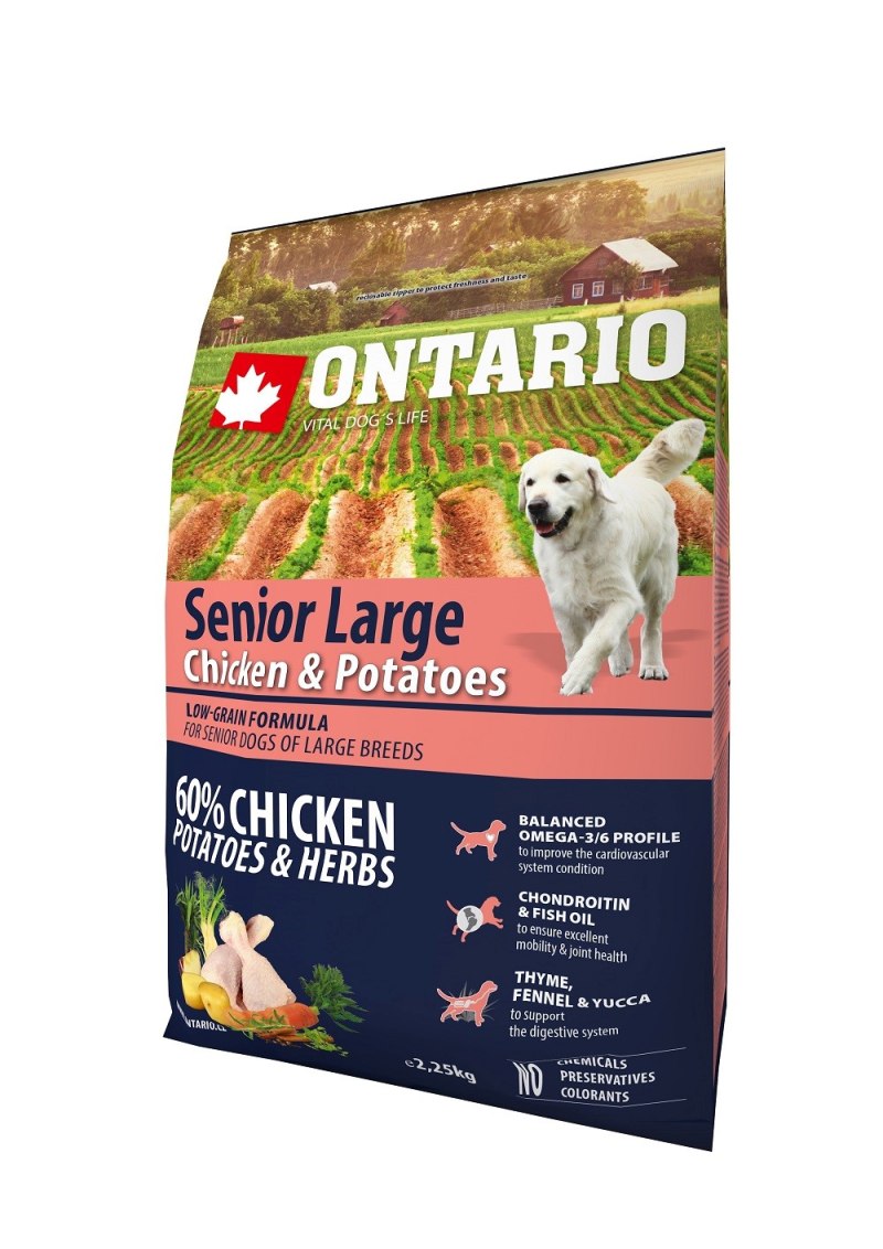 Корм для собак Ontario (2.25 кг) Adult large Chicken & Potatoes
