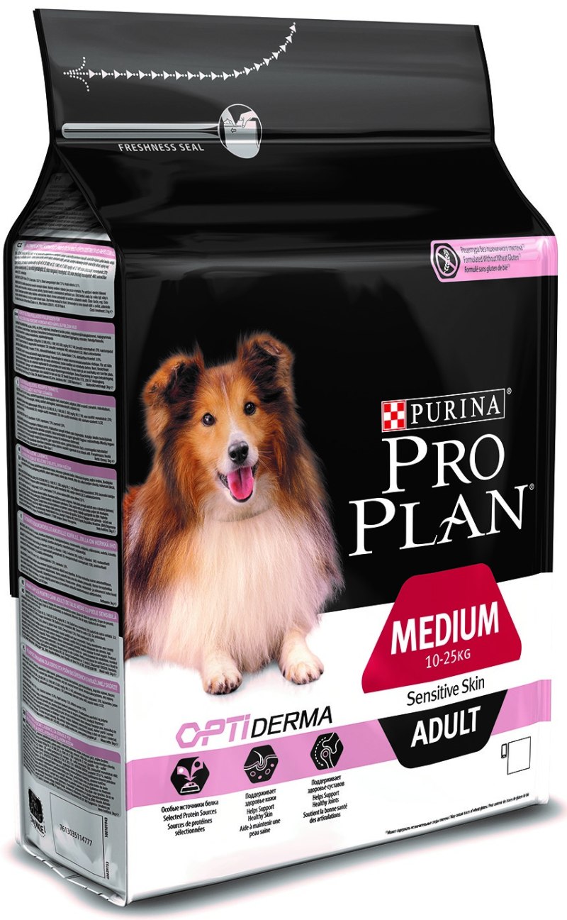 PROPLAN Medium Adult sensitive Skin для взрослых собак средних пород "лосось" 7 кг.