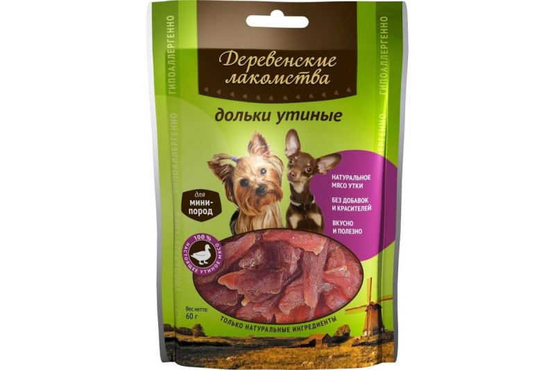 Деревенские лакомства:грудки куриные для мини пород 55г
