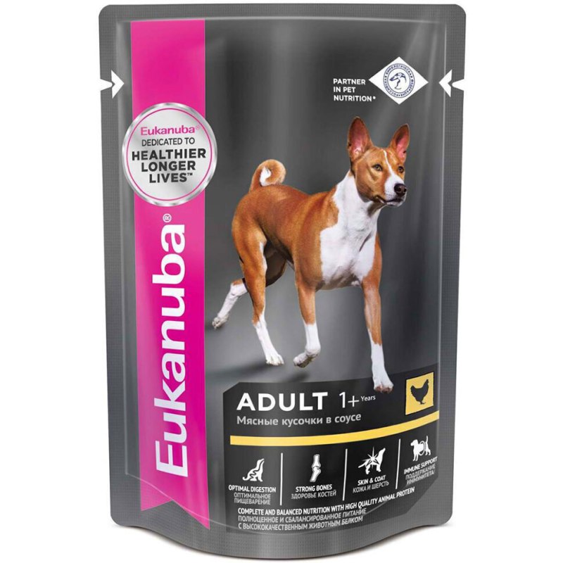 EUK Dog паучи корм для собак с ягненком в соусе 100 г