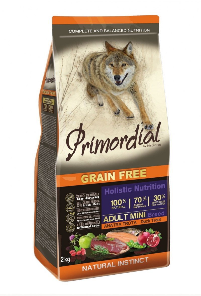 Корм для собак Primordial (12 кг) Adult all Breed утка, форель
