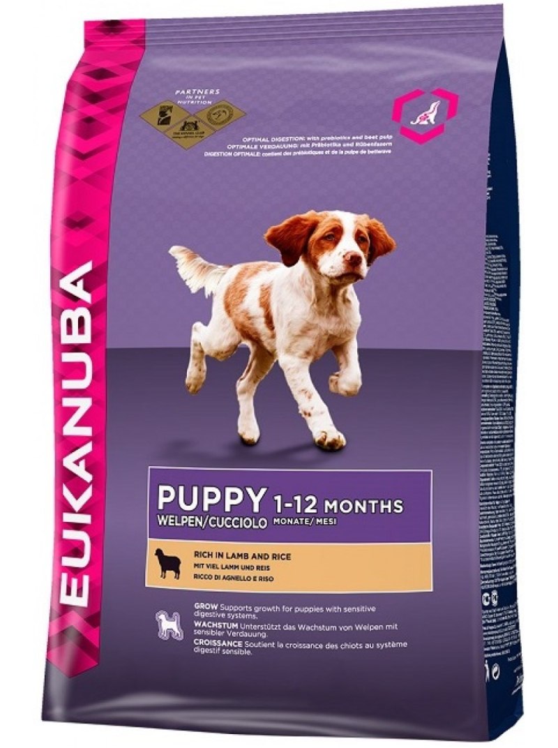 Eukanuba Puppy Lamb & Rice для щенков с ягненком и рисом - 12 кг