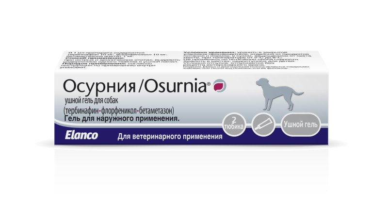 Осурния ушной гель д/собак 1 мл №2
