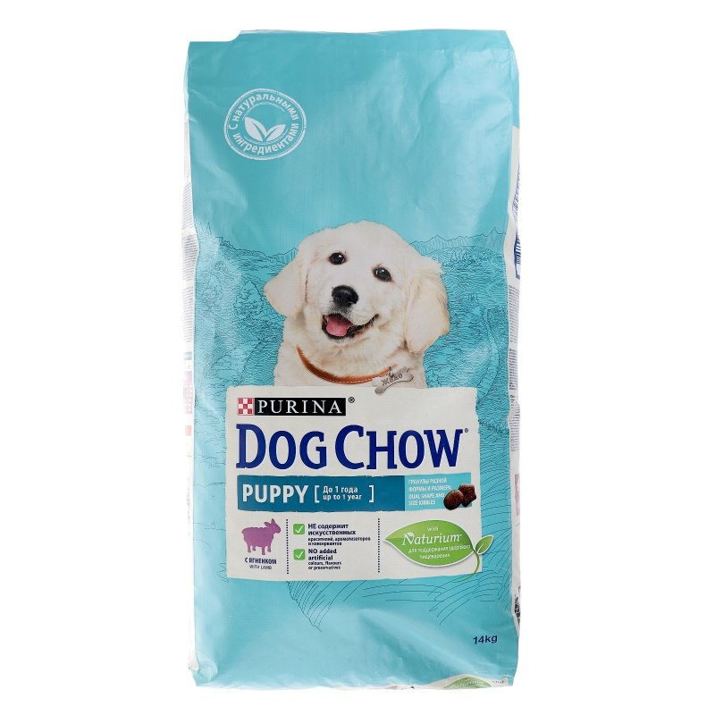Purina Dog Chow для щенков крупных пород индейка