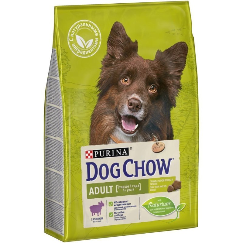 Purina Dog Chow 14кг. Adult корм для взрослых собак, ягненок