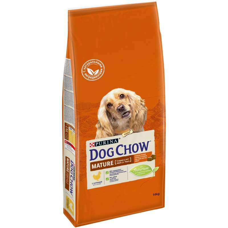Dog Chow для пожилых собак 9+ с ягненком (Senior), 14 кг
