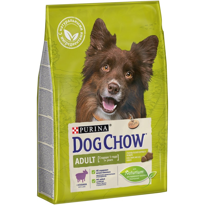 Purina Dog Chow 14кг. Adult корм для взрослых собак, ягненок