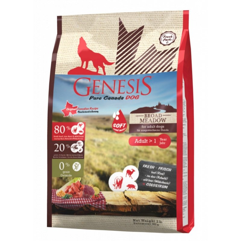 Корм для собак Genesis (2.27 кг) broad Meadow Adult с говядиной, мясом косули и дикого кабана