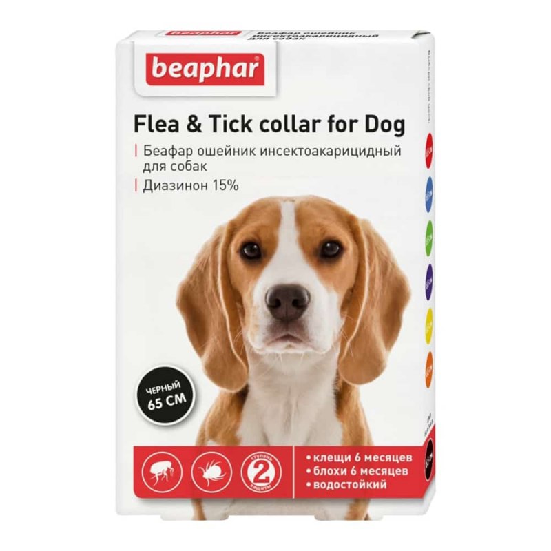 Beaphar ошейник Flea & Tick Collar for Dog 65 см