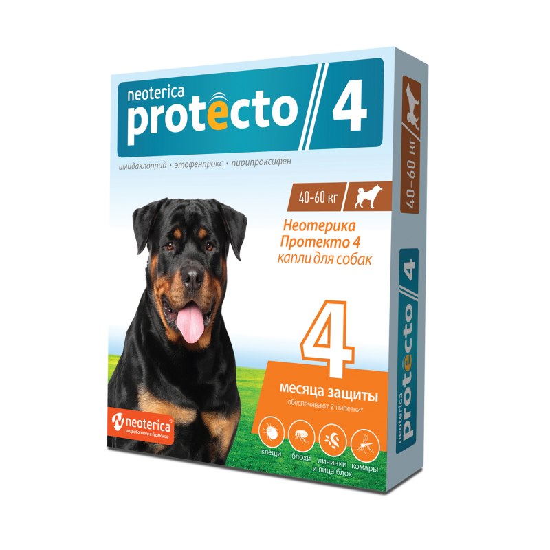 Neoterica Protecto капли для собак 40-60кг, 6,0мл №2
