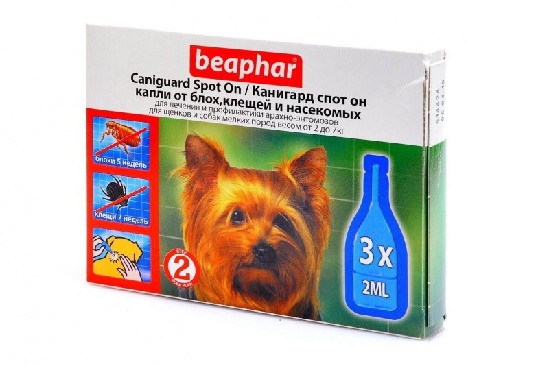 Beaphar капли от блох и клещей Caniguard spot on для собак и щенков