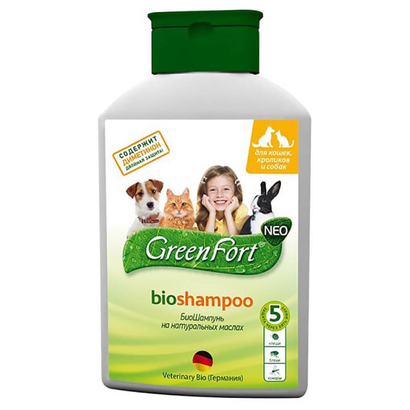 GREENFORT биошампунь от блох для кошек