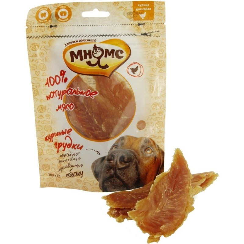 Мнямс лакомство для собак косточки с курицей и мятой 100 г