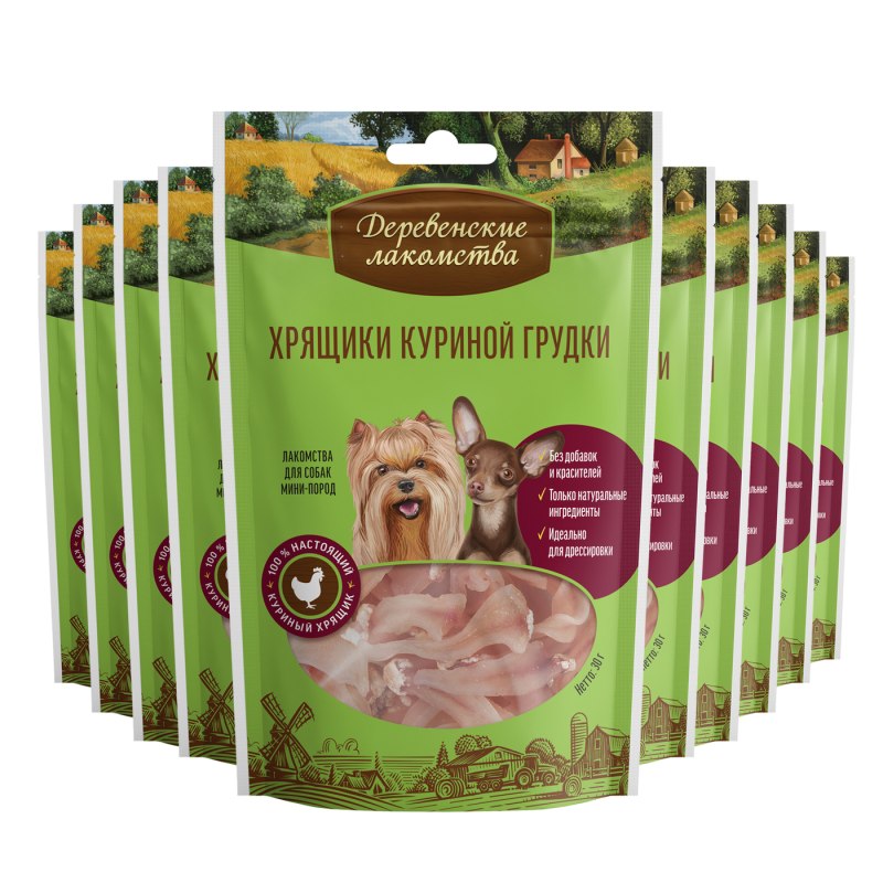 Деревенские лакомства д/собак мини пород "уши кроличьи" (уп-100шт) 79711397