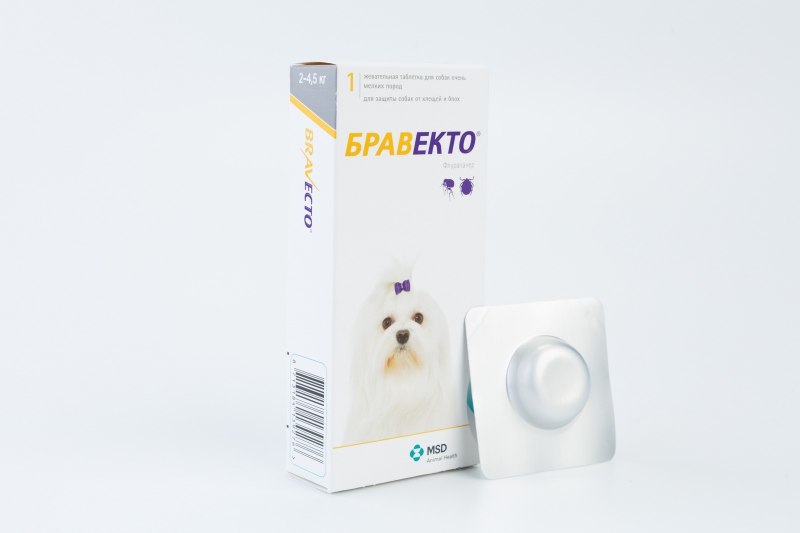 Бравекто (MSD animal Health) таблетки от блох и клещей для собак 20-40 кг