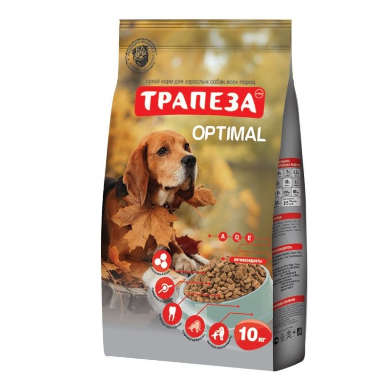 Трапеза корм сухой для собак Оптималь, 2,5 кг