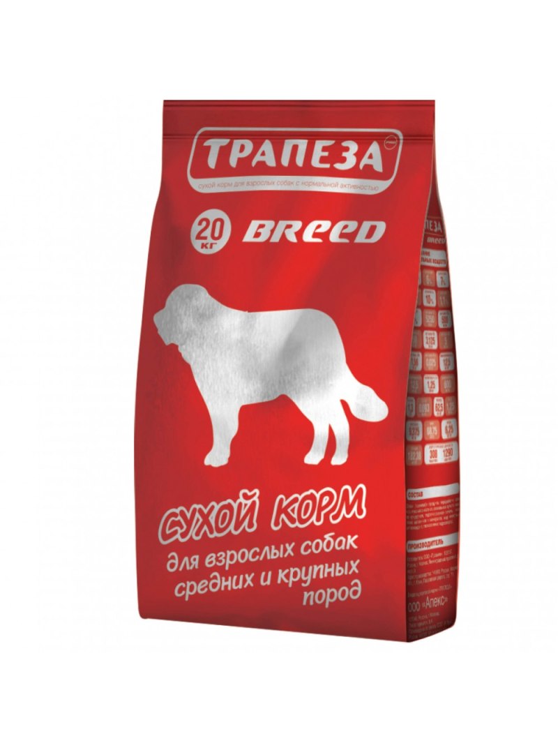 Сухой корм для собак Трапеза 20 кг