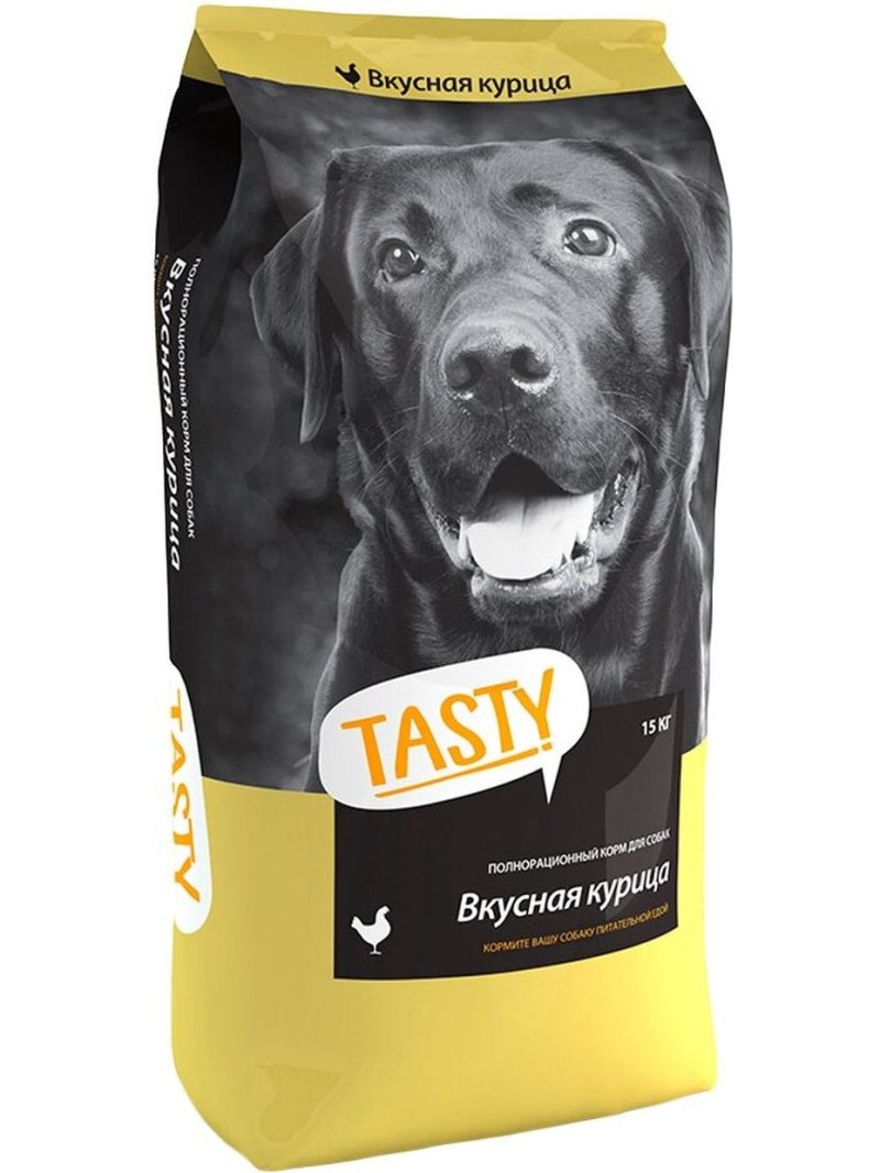 Сухой корм для собак с говядиной 15кг, tasty Petfood