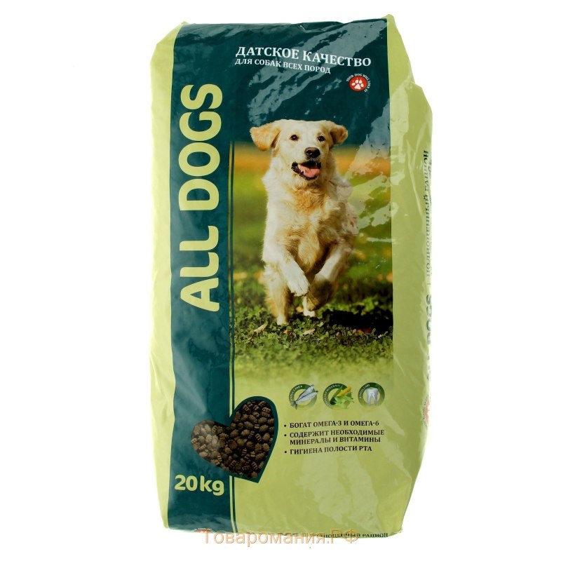 Корм для собак all Dogs (20 кг) сухой полнорационный