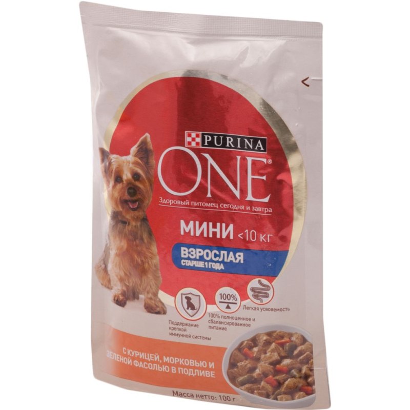 Корм для собак Purina one говядина 600г