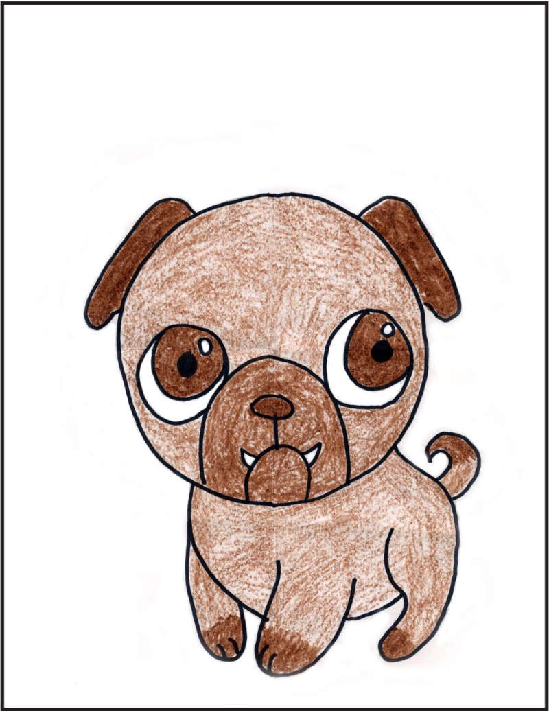 Рисунки для срисовки лёгкие собаки