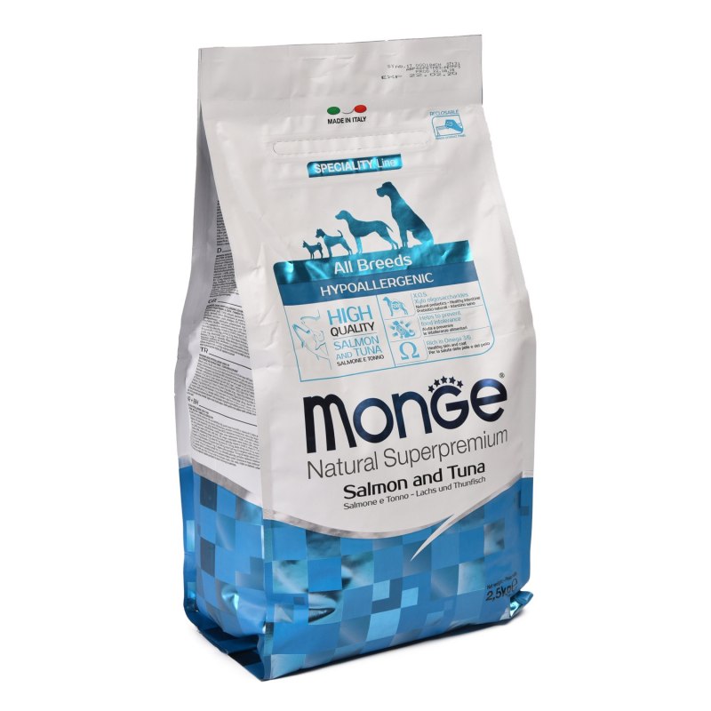 Monge Dog Speciality Hypoallergenic 2.5кг лосось/тунец
