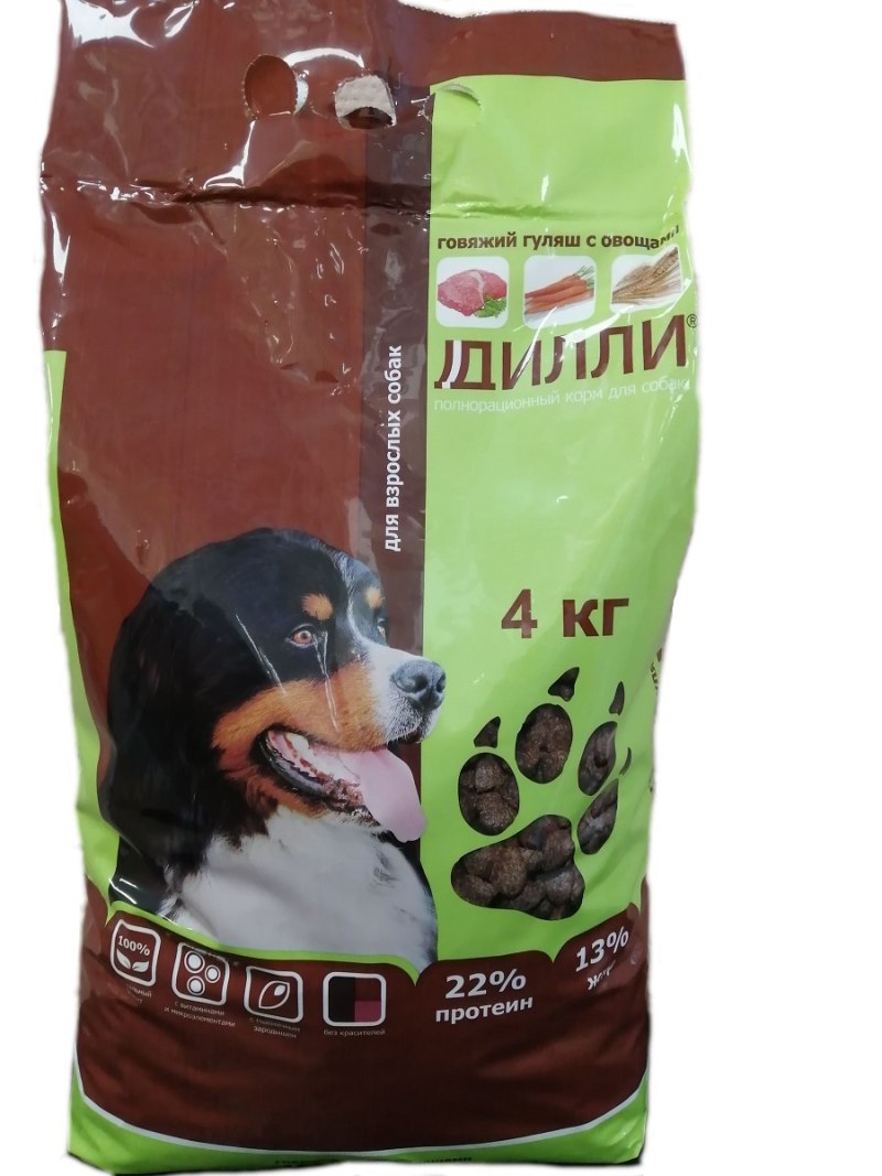 Корм Дилли для собак с гуляшом