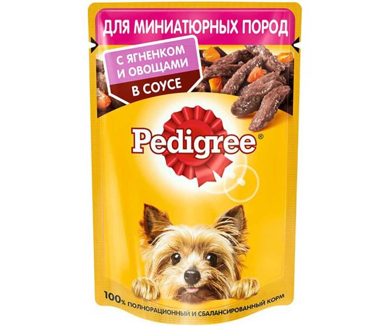Pedigree 80гр для собак миниатюрных пород паштет говядина