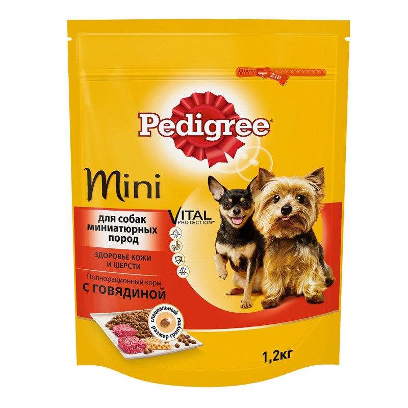 Корм для собак pedigree для миниатюрных пород