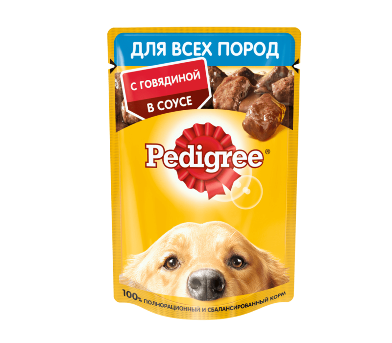 Педигри корм для собак говядина в соусе