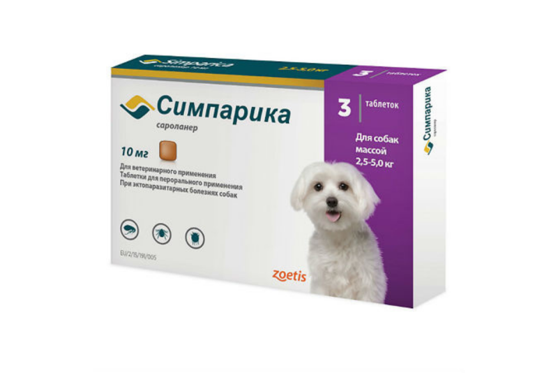 Симпарика таблетка для собак 20-40 кг