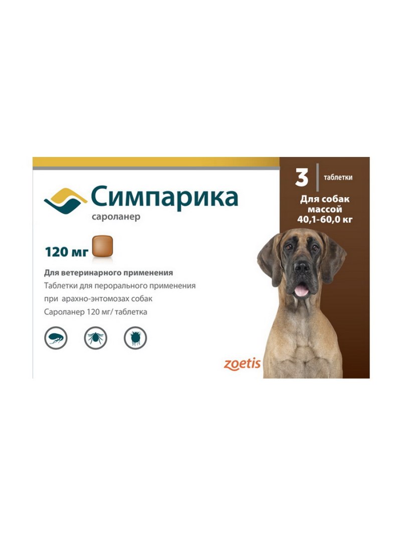 Таблетки от блох для собак Симпарика