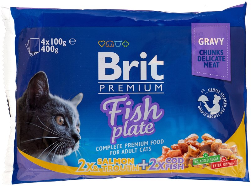 Корм для кошек Brit Premium беззерновой, с треской 100 г