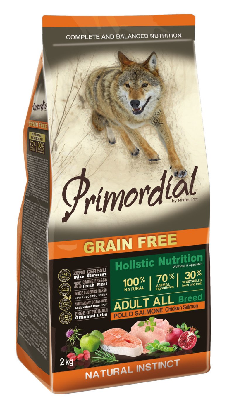 Корм для кошек Primordial (2 кг) Grain free Cat sterilizzato Turkey Farring