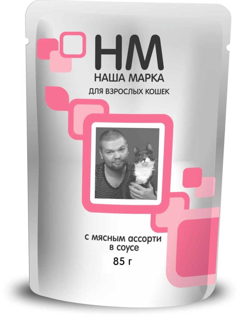 Корм для кошек наша марка для взрослых кошек с ягнёнком и овощами в соусе (0.1 кг) 24 шт.