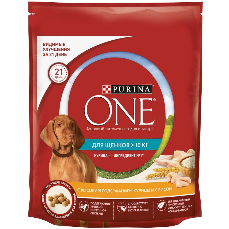 Purina one для щенков средних пород