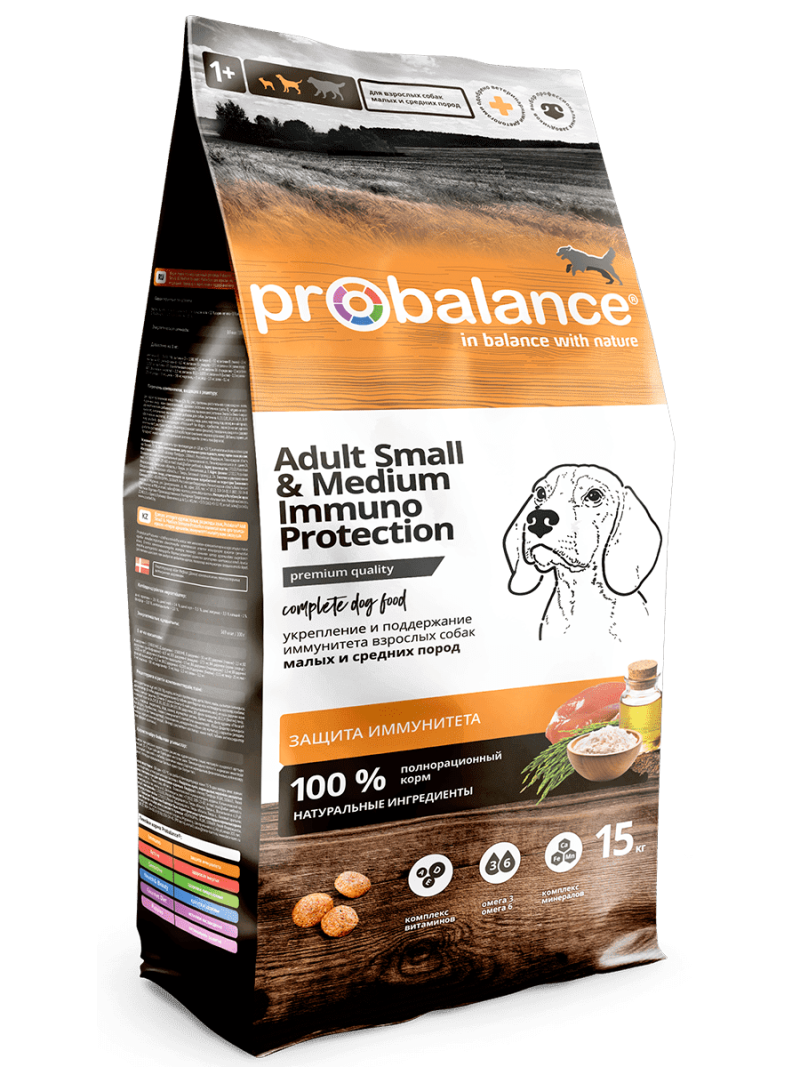Корм для собак PROBALANCE (15 кг) Immuno Adult Active