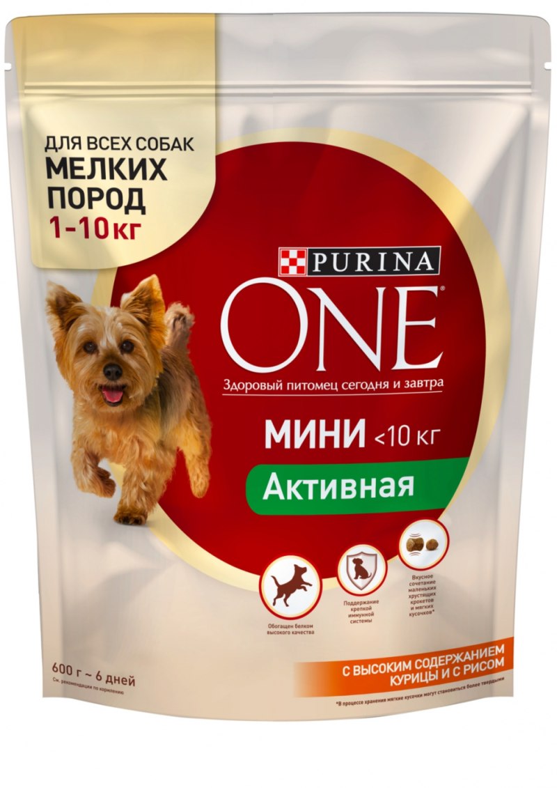 Purina one корм сухой для собак мини 600 г
