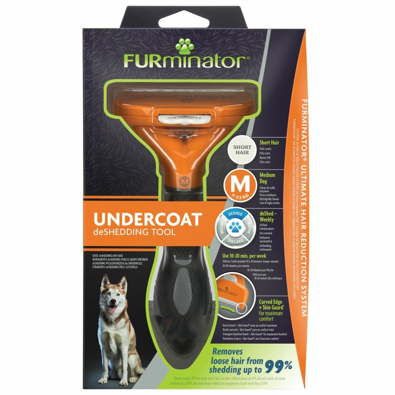 Фурминатор FURMINATOR M для средних собак с короткой шерстью 7 см.