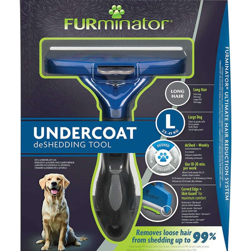 Фурминатор FURMINATOR L для крупных собак с длинной шерстью